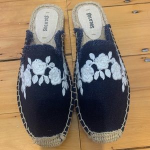 Soludos embroidered slip on espadrilles
